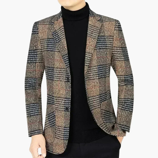 Blazer a cuadros para hombre – Chaqueta elegante de negocios y casual para hombres con estilo