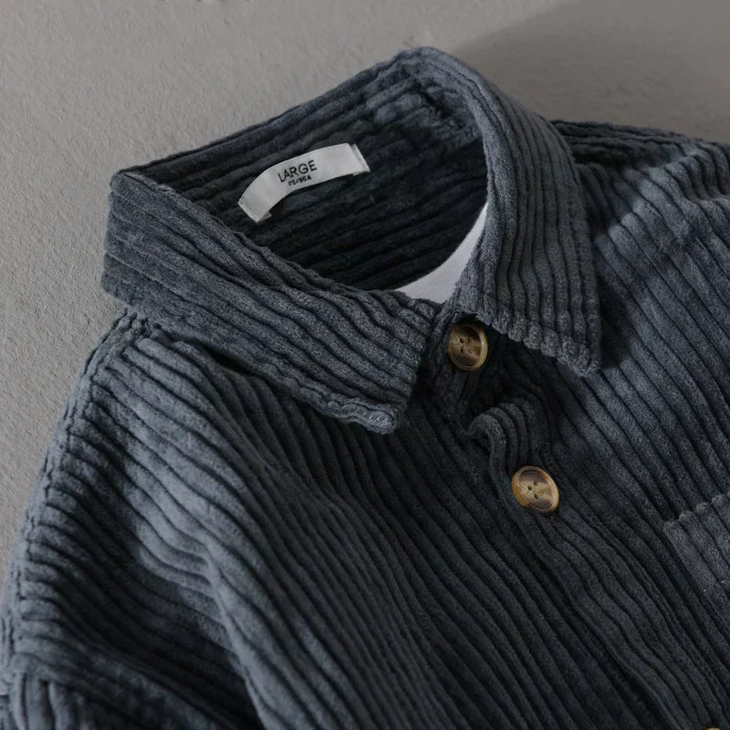 Heren Corduroy Hemd Casual Modern voor Dagelijks Gebruik en Vrije Tijd