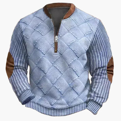Męski sweter z półzamkiem – stylowy wzór dzianiny na jesień i zimę