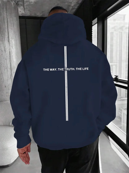 Sudadera unisex extragrande con capucha y estampado en la espalda, hoodie para hombre
