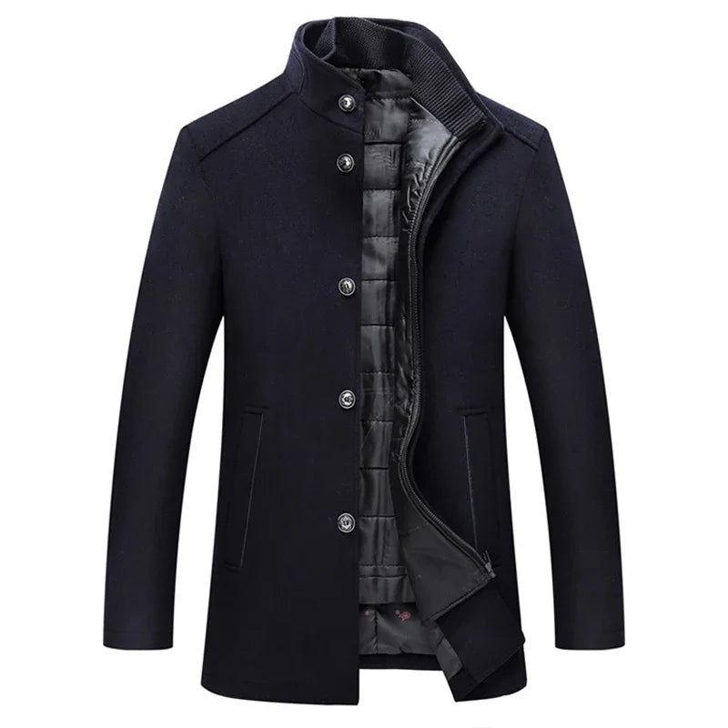 Heren Winter Elegante Korte Jas – Modern Business & Vrijetijds Outfit