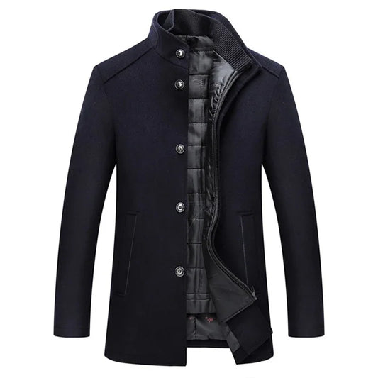Abrigo corto elegante de invierno para hombre – Atuendo moderno para negocios y tiempo libre