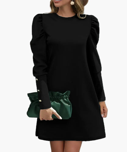 Abito da donna con maniche a sbuffo e look elegante – Perfetto per tutti i giorni e occasioni speciali