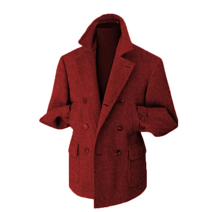 Herren Klassischer Doppelreihiger Blazer im Vintage-Stil – Eleganter Mantel für Business und Freizeit