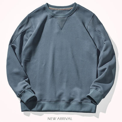 Unisex Langarm Sweatshirt Rundhals Baumwoll-Mix
