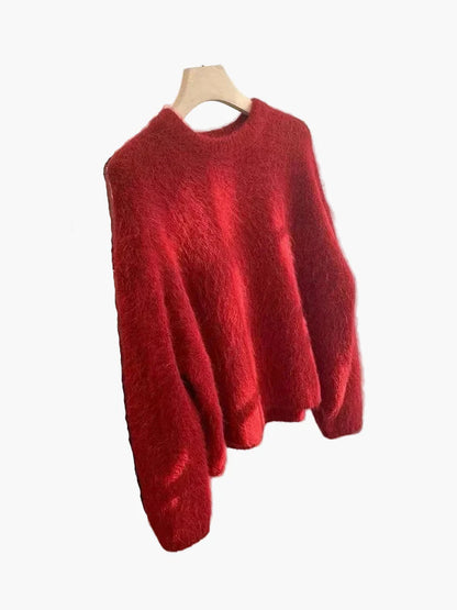Dame sweater løs oversize stil til efterår og vinter, moderigtig basis sweater