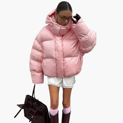 Damen Winter Steppjacke Oversized Streetstyle für Alltag und Freizeit