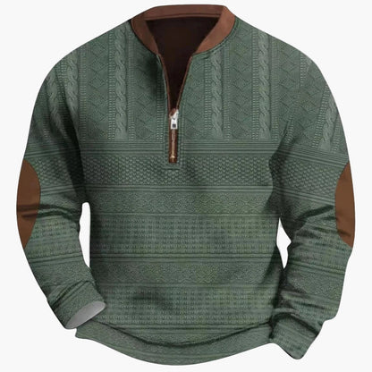 Męski sweter z półzamkiem – stylowy wzór dzianiny na jesień i zimę