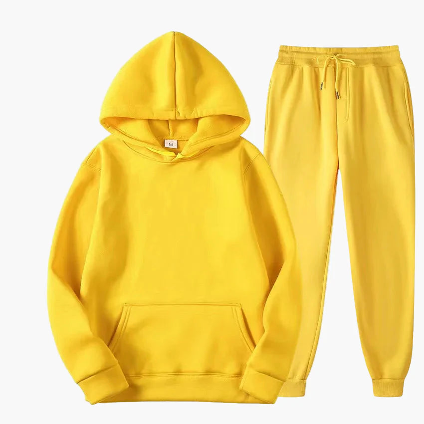 Damen Freizeit Kapuzenpullover und Jogginghose Set – Bequemer Hoodie Trainingsanzug für Alltag und Sport