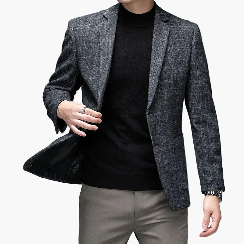Veste business loisirs slim fit pour homme – Blazer élégant pour bureau et quotidien