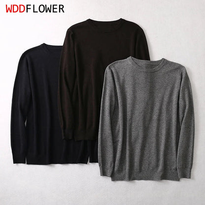 Unisex Langarm Pullover Rundhalsausschnitt Feinstrick