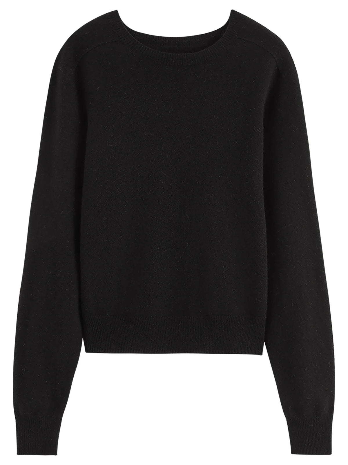 Damen Pullover Rundhals Langarm Strickpullover Rippbündchen