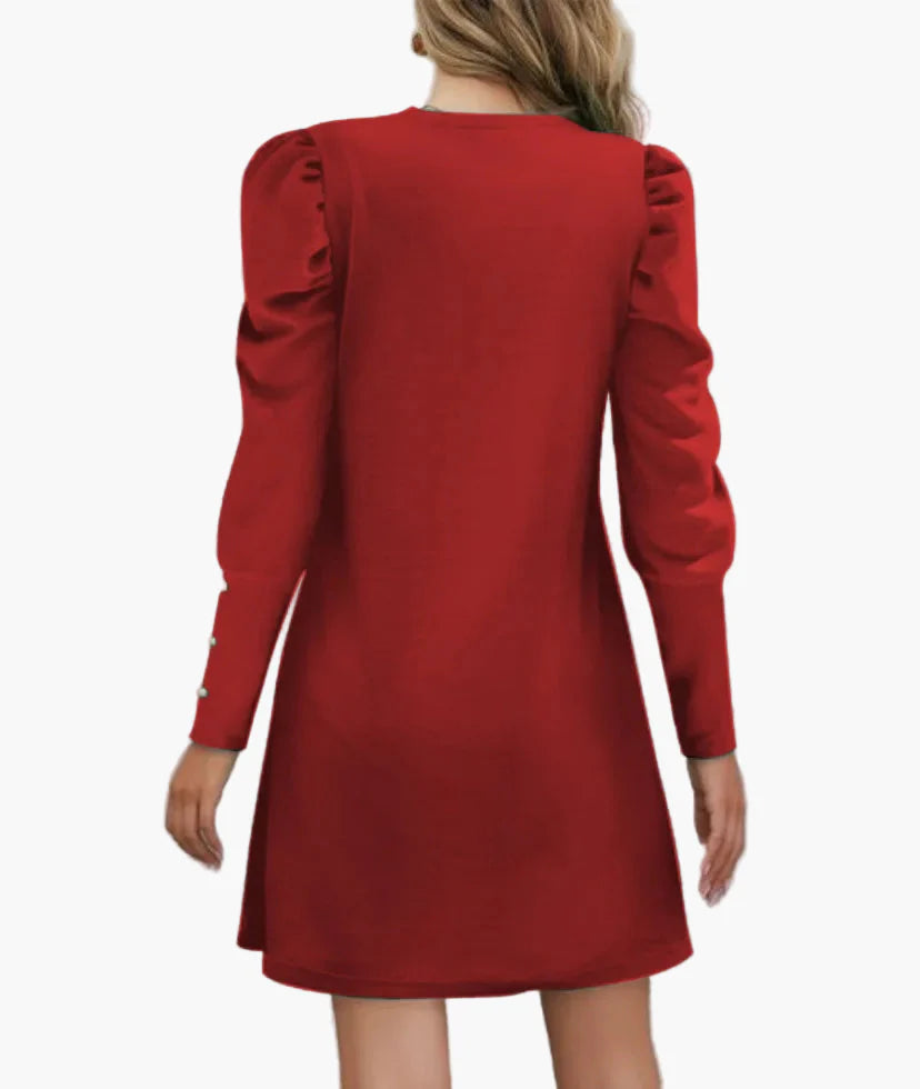 Abito da donna con maniche a sbuffo e look elegante – Perfetto per tutti i giorni e occasioni speciali