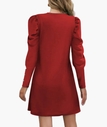 Abito da donna con maniche a sbuffo e look elegante – Perfetto per tutti i giorni e occasioni speciali