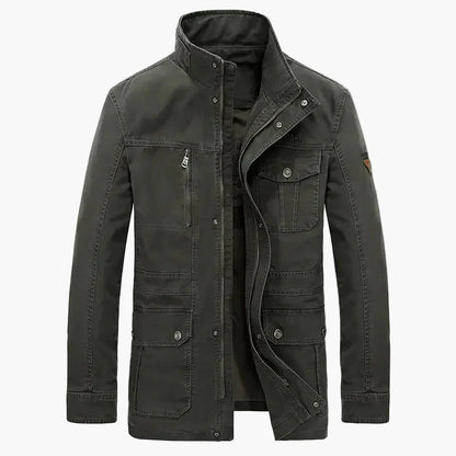 Herren Freizeitjacke mit Stehkragen und Mehrfach-Taschen – Urban Outdoor Stil
