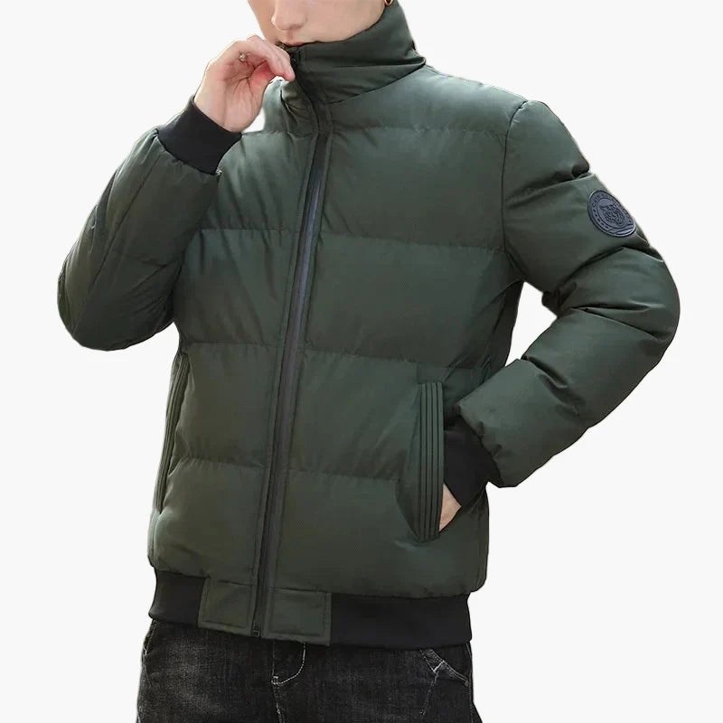 Chaqueta acolchada de invierno para hombre – Abrigo de entretiempo a la moda para el día a día y tiempo libre