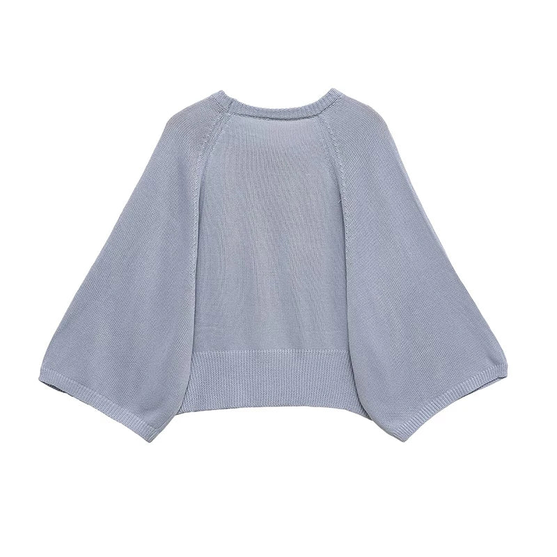 Damen Strickpullover Oversize Rundhals Cremefarben