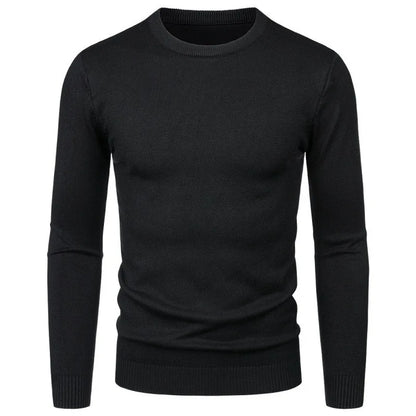 Herren Rundhals Pullover Strickwaren Langarm Basic Sweater