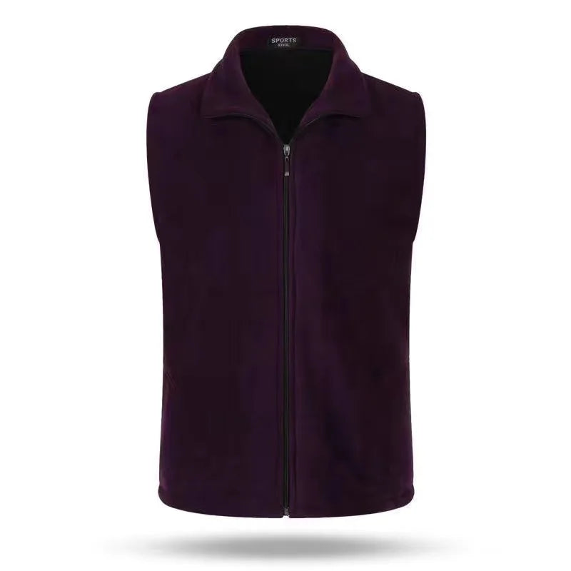 Fleece Weste mit Reißverschluss Stehkragen Damen oder Herren Unisex