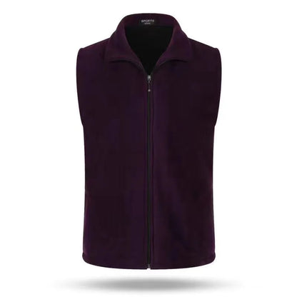 Fleece Weste mit Reißverschluss Stehkragen Damen oder Herren Unisex