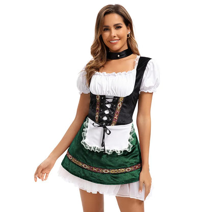 Damekostyme med dirndl, forkle og choker