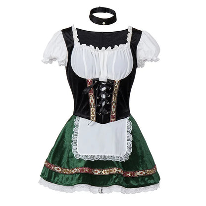Damekostyme med dirndl, forkle og choker