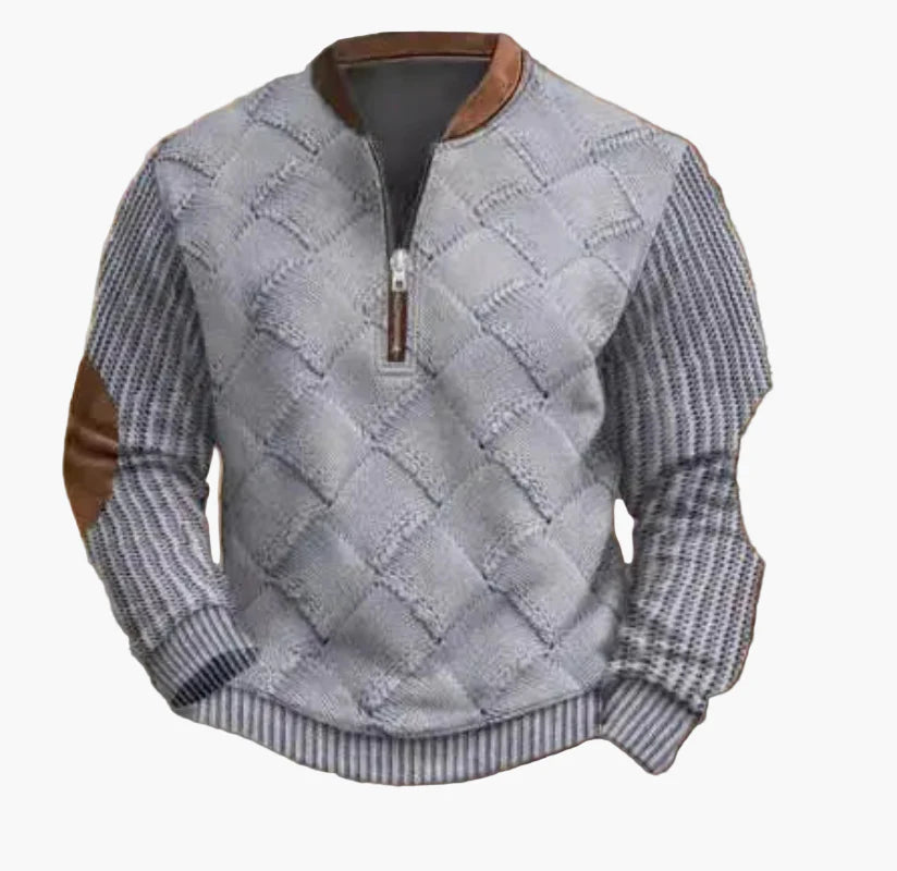 Męski sweter z półzamkiem – stylowy wzór dzianiny na jesień i zimę