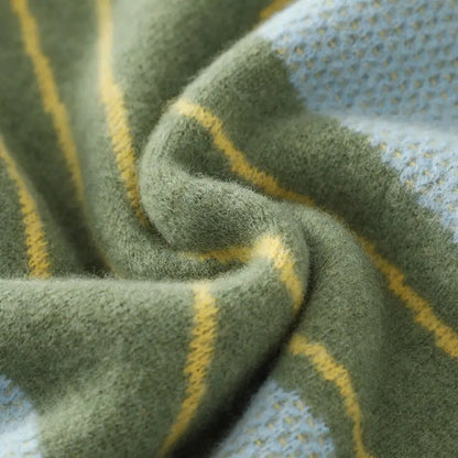 Unisex Pullover mit Rautenmuster, Rundhalsausschnitt, weiches Material