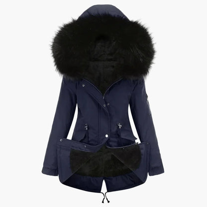 Dames winterparka met capuchon en nepbont – Modieuze jas voor koude dagen