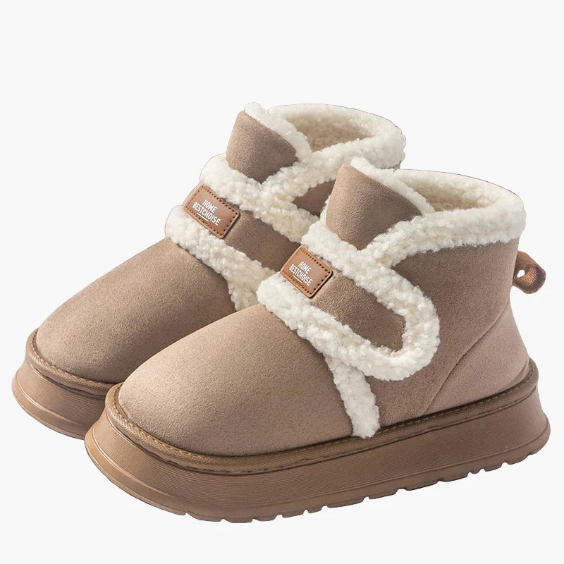 Pantofole invernali da donna con design in peluche caldo, comode pantofole antiscivolo per casa