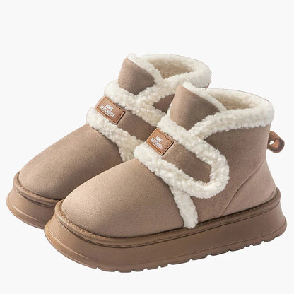 Pantofole invernali da donna con design in peluche caldo, comode pantofole antiscivolo per casa
