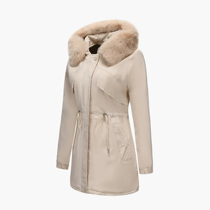 Dames winterjack met capuchon en nepbontkraag – Modieuze parka voor koude dagen