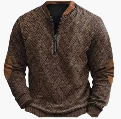 Męski sweter z półzamkiem – stylowy wzór dzianiny na jesień i zimę