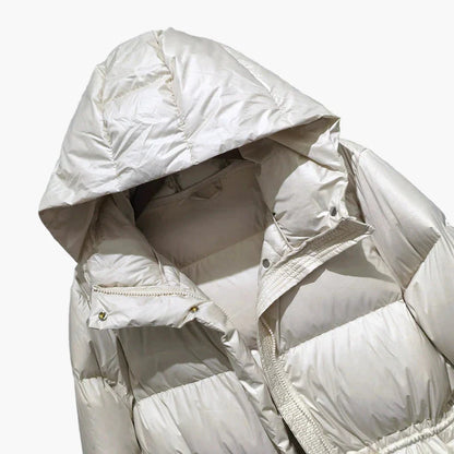 Chaqueta de invierno acolchada para mujer con capucha – Chaqueta cálida y moderna para actividades al aire libre y día a día