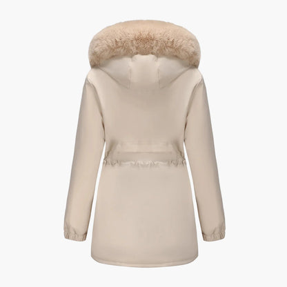 Dames winterjack met capuchon en nepbontkraag – Modieuze parka voor koude dagen