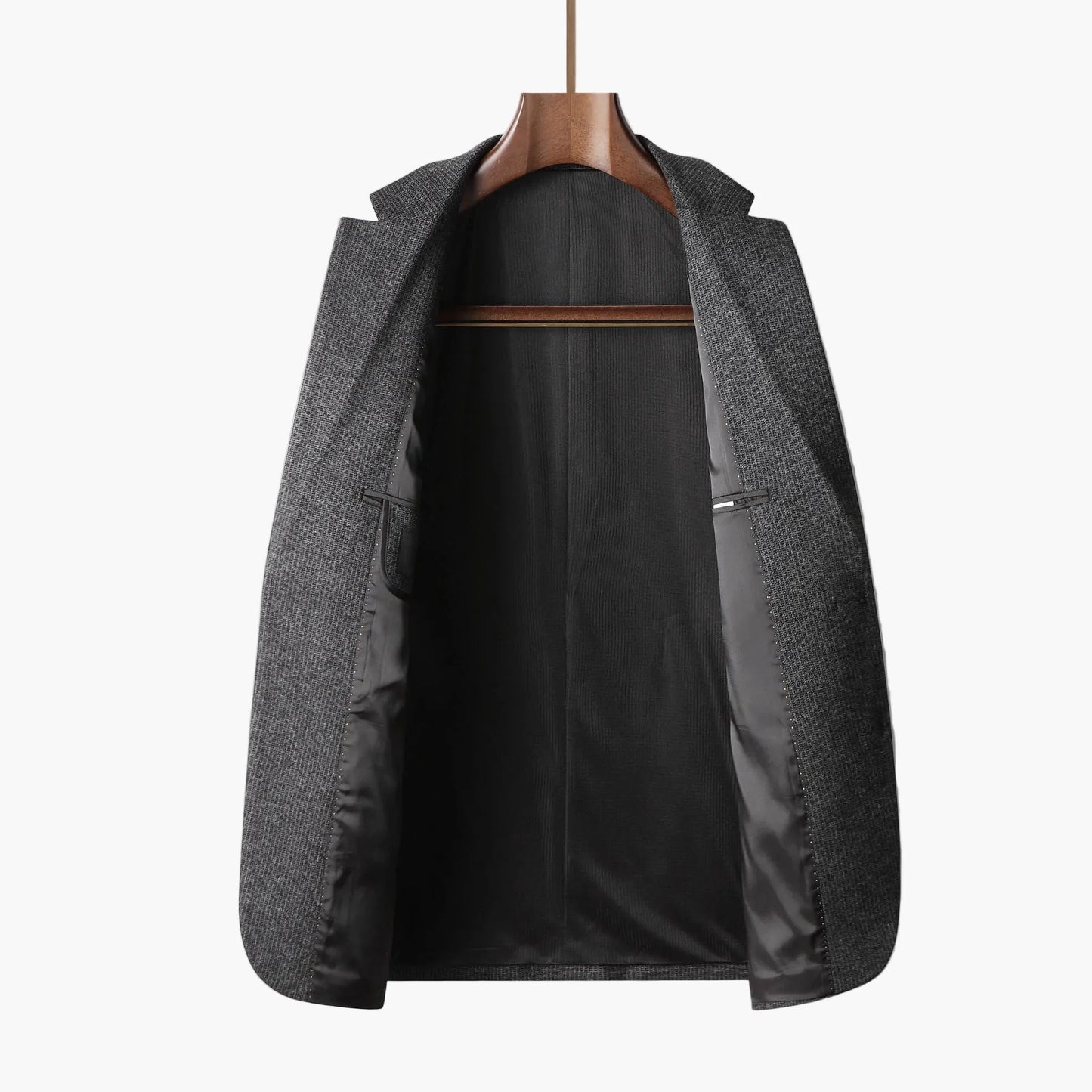 Męska klasyczna marynarka biznesowa – elegancki strój na co dzień i do biura