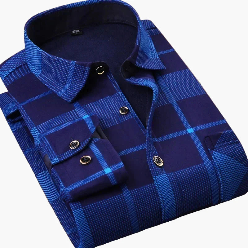 Camicia da uomo casual a quadri, camicia moderna a maniche lunghe per quotidiano e ufficio