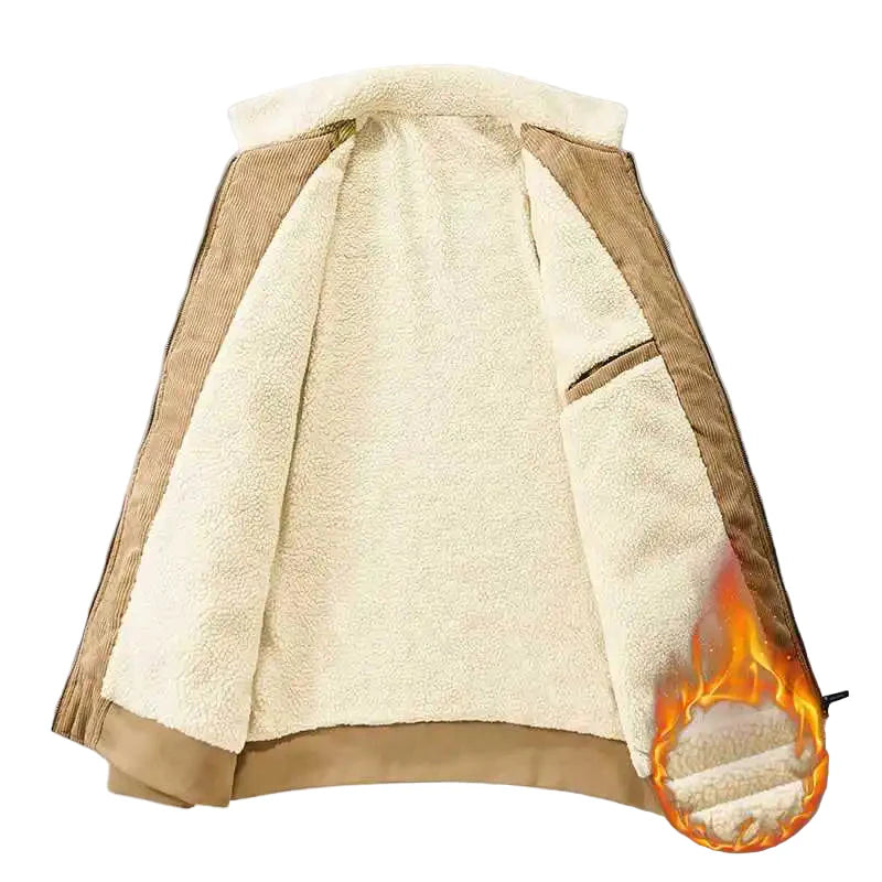 Herre Vinterjakke med Teddyfor – Retro stil til hverdag, fritid og outdoor