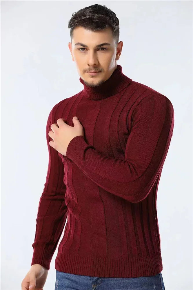 Dolcevita da uomo a coste - Grigio