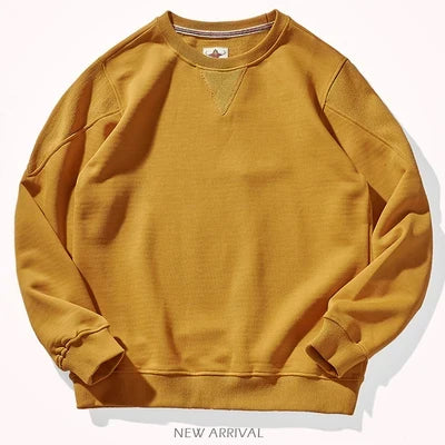 Unisex Langarm Sweatshirt Rundhals Baumwoll-Mix