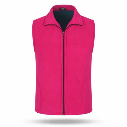 Fleece Weste mit Reißverschluss Stehkragen Damen oder Herren Unisex