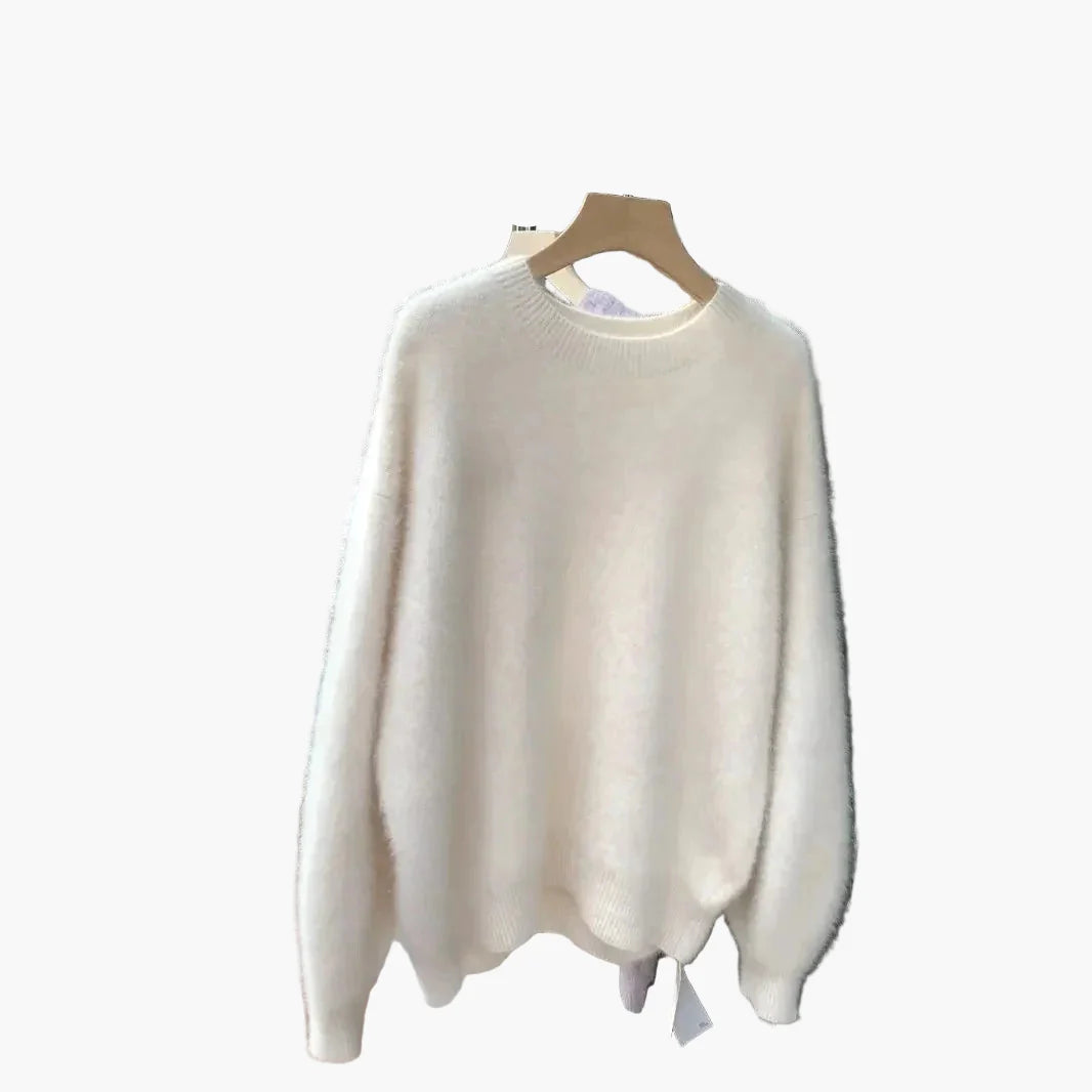 Dame sweater løs oversize stil til efterår og vinter, moderigtig basis sweater