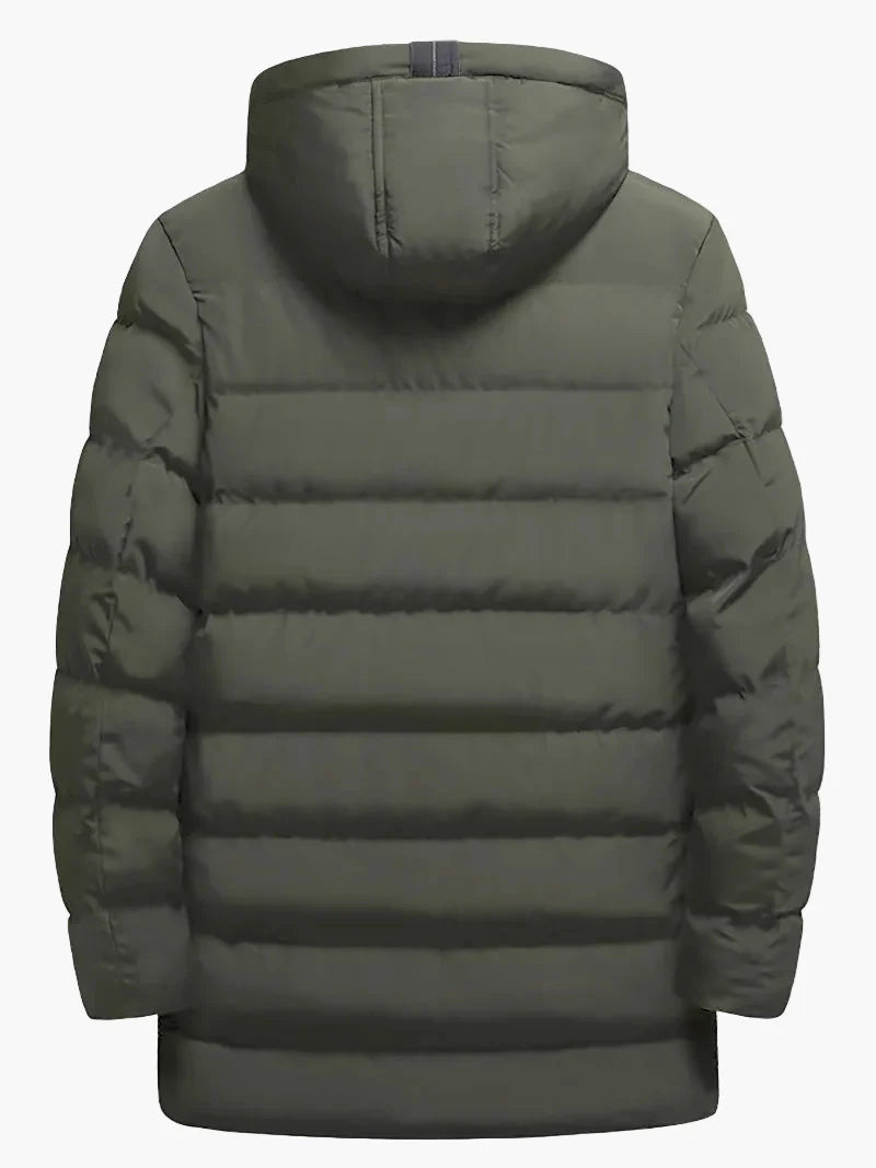 Herren Winter Steppmantel Lang Parka mit Kapuze – Casual Stil für Alltag & Outdoor