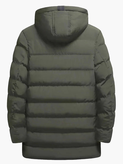 Herren Winter Steppmantel Lang Parka mit Kapuze – Casual Stil für Alltag & Outdoor