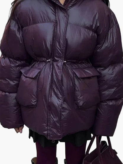Damen Oversize Winter Steppjacke – Modische Übergangsjacke für Alltag und Freizeit