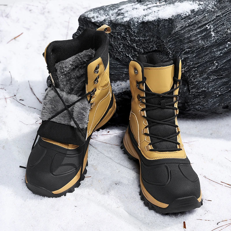 Hoge snowboots voor heren met vetersluiting