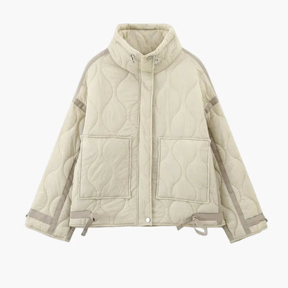 Giacca imbottita da donna casual giacca di transizione con design moderno per tutti i giorni e tempo libero