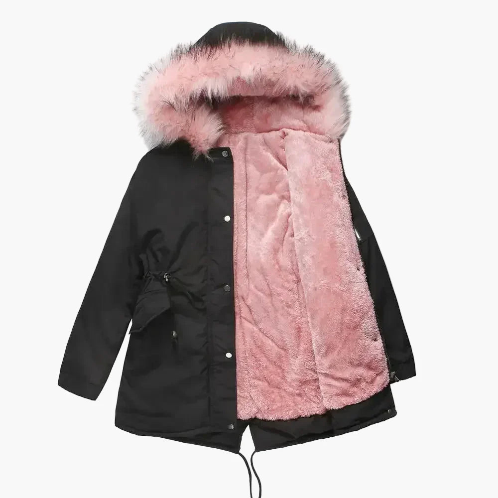 Dames winterparka met capuchon en nepbont – Modieuze jas voor koude dagen