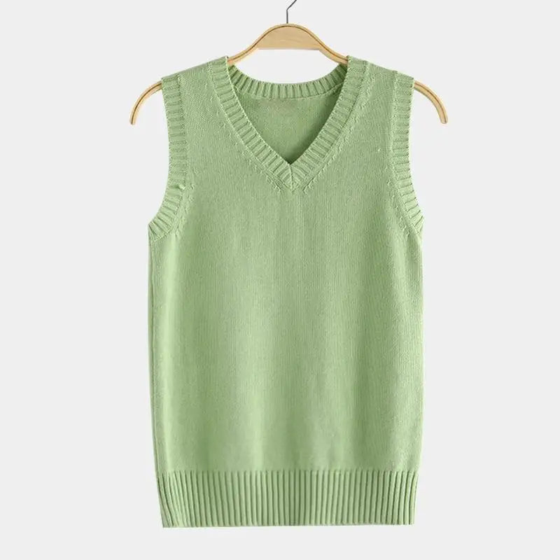 Unisex-strikvest med V-udskæring, uden ærmer