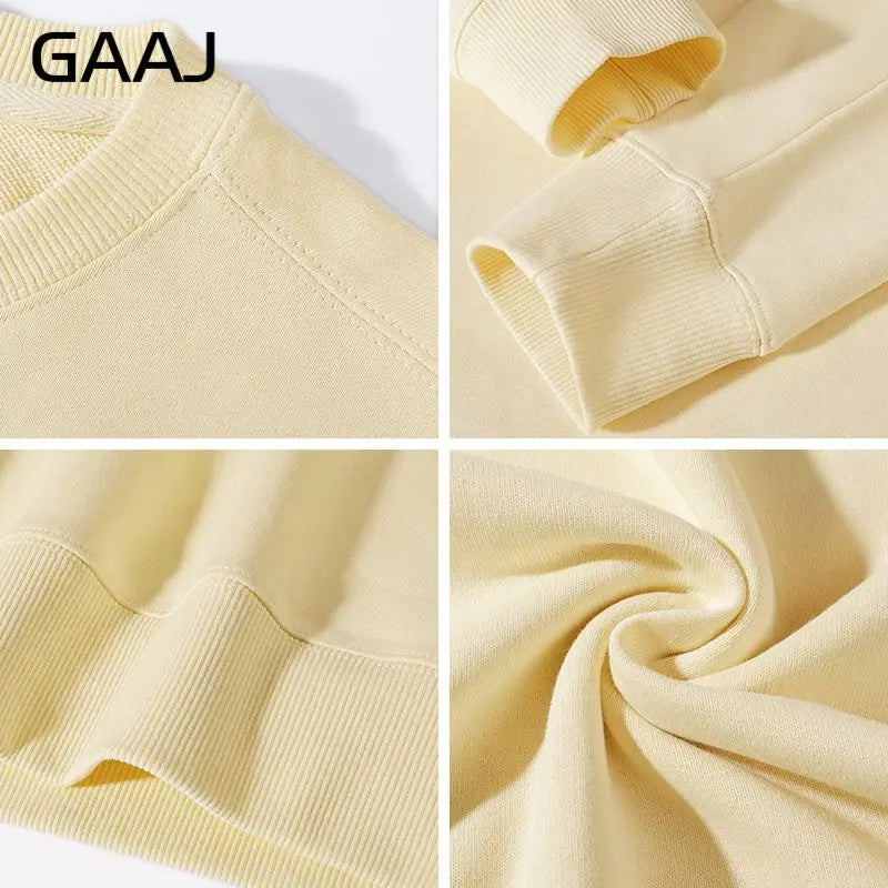 Unisex-sweatshirt med lange ærmer, rund hals, afslappet basic-overdel